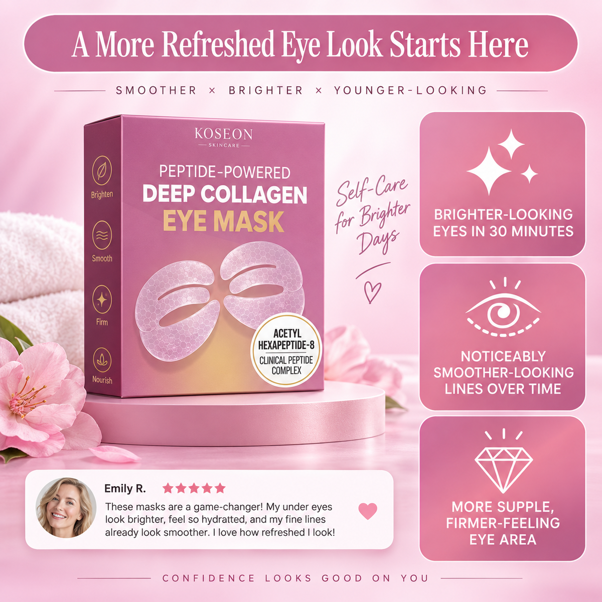 Peptide-Powered Deep Collagen Eye Mask